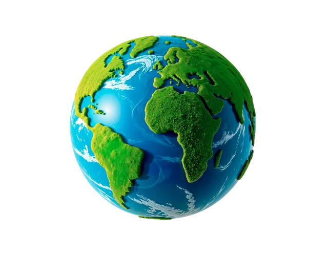 Globo terráqueo 3D realista de alta tecnología